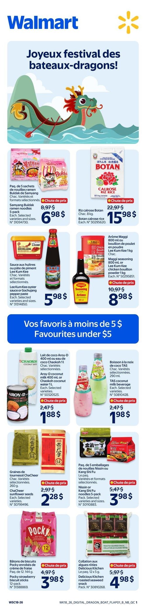 Circulaire Walmart - Joyeux festival des bateaux-dragons! - Page 1