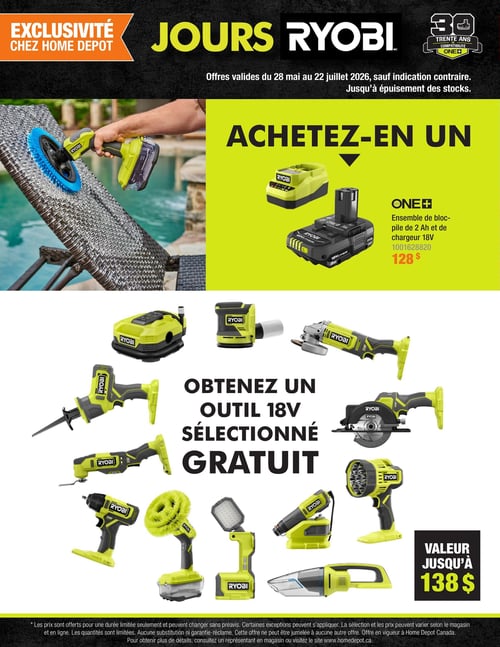 Circulaire Home Depot - Jours Ryobi - Page 1