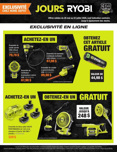 Circulaire Home Depot - Jours Ryobi - Page 4