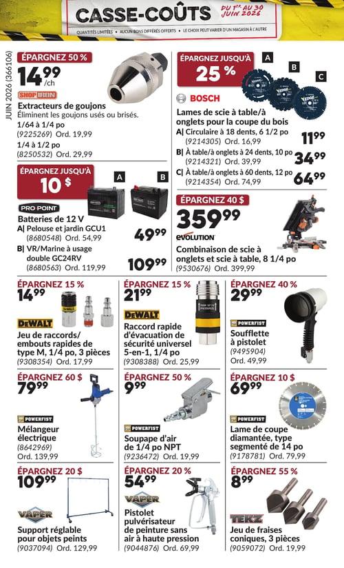 Circulaire Princess Auto - Casse-Coûts - Page 22