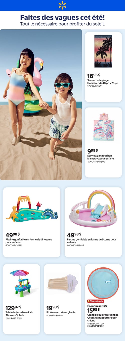 Circulaire Walmart - Faites des vagues cet été - Page 1