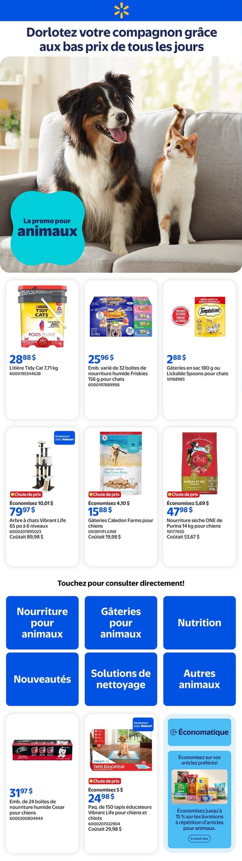 Circulaire Walmart - Promo pour Animaux - Page 1