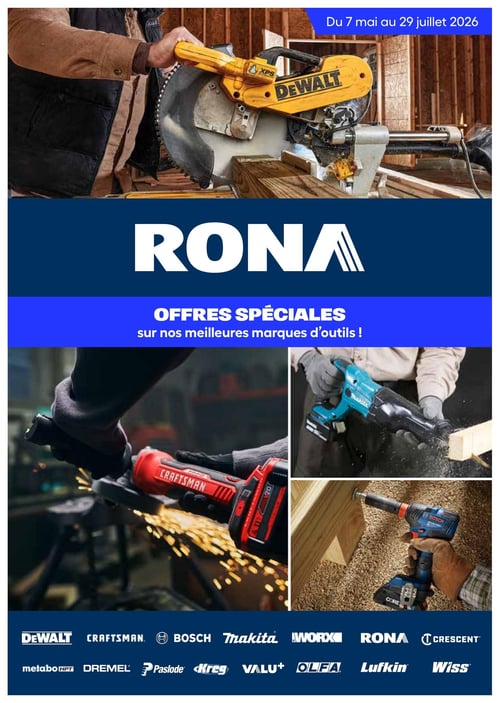 Circulaire Rona - Offres spéciales sur nos meilleures marques d'outils - Page 1