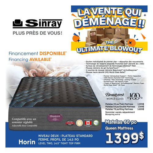Circulaire Meubles Sinray - Matelas - Page 1