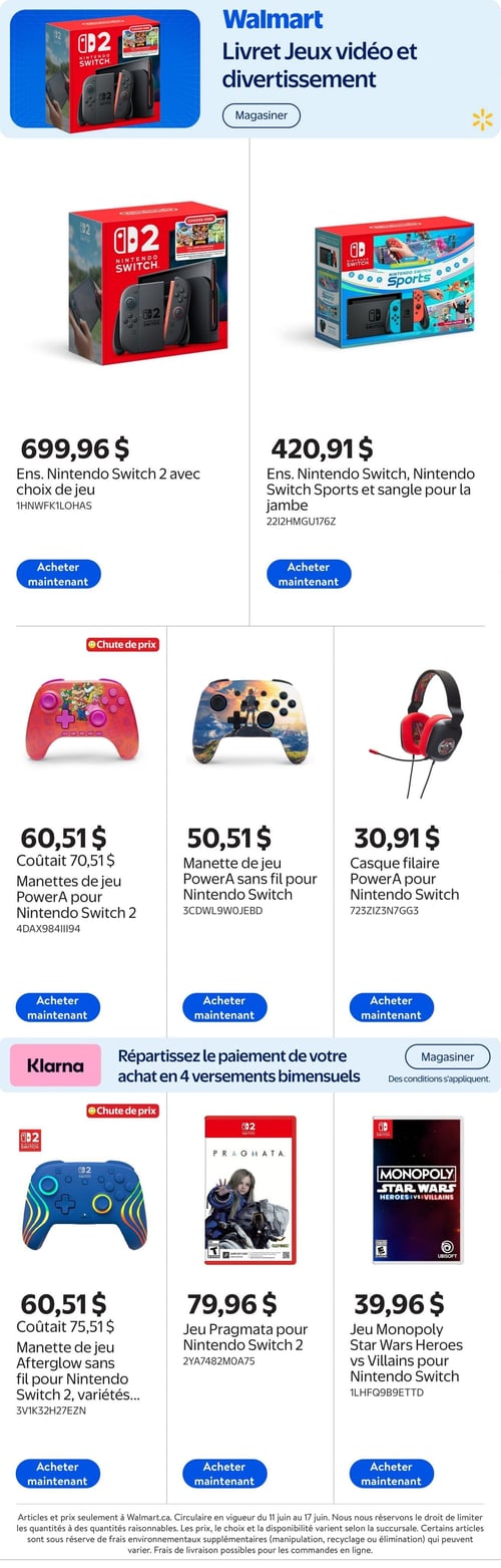 Circulaire Walmart - Livret Jeux vidéo et divertissement - Page 1