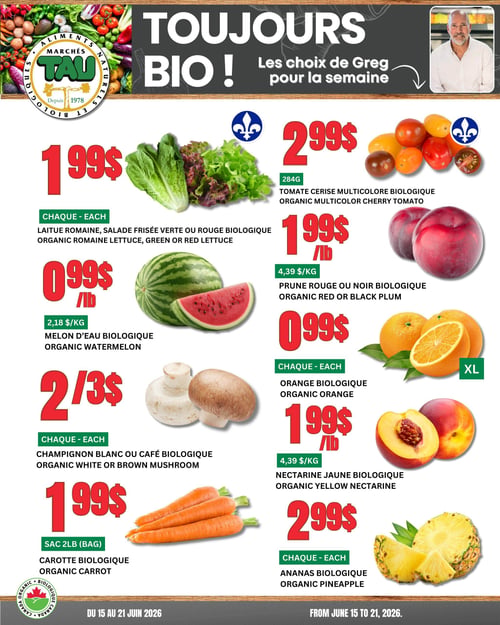 Circulaire TAU Marché d'alimentation Naturelle - Biologique - Page 1