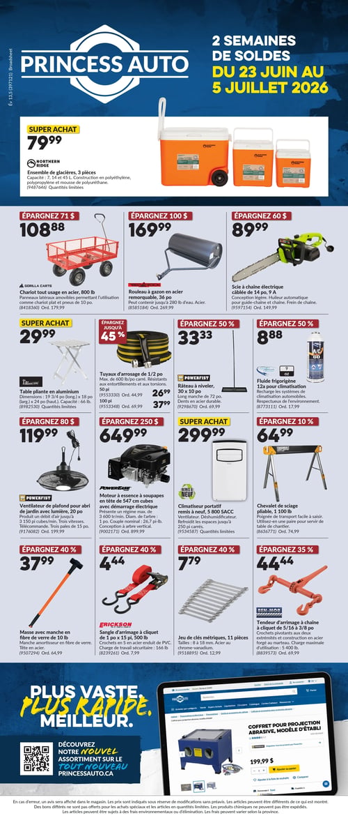 Circulaire Princess Auto - Page 1