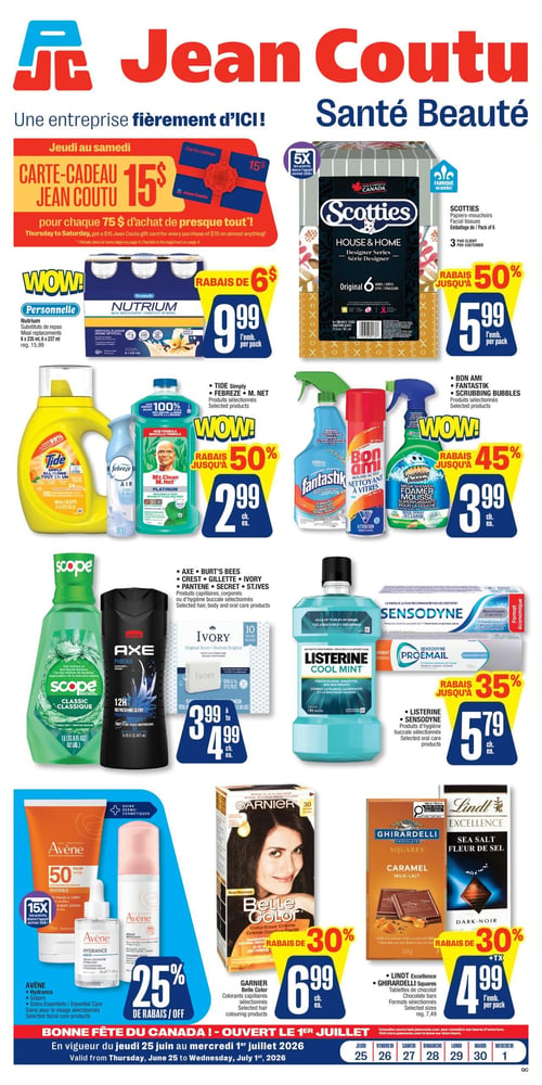 Circulaire Jean Coutu - Santé Beauté - Page 1