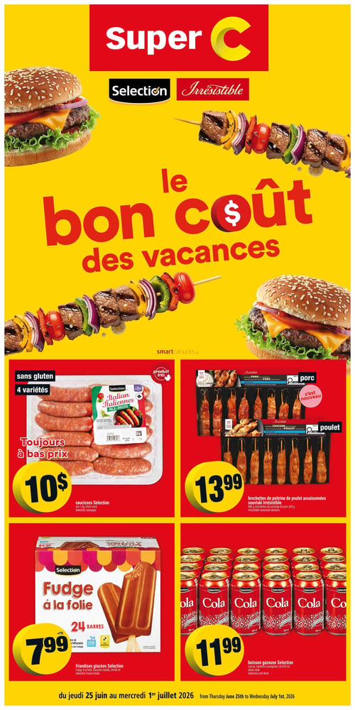 Circulaire Super C - Le bon coût des vacances - Page 1
