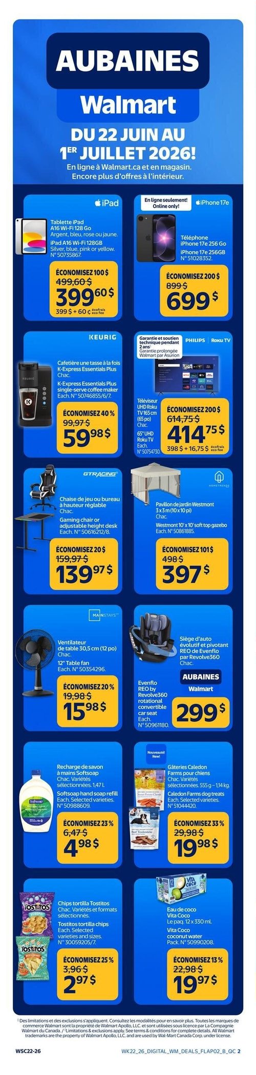 Circulaire Walmart - Aubaines - Page 1