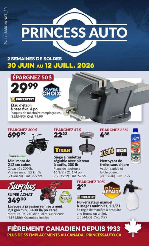 Circulaire Princess Auto - Page 1