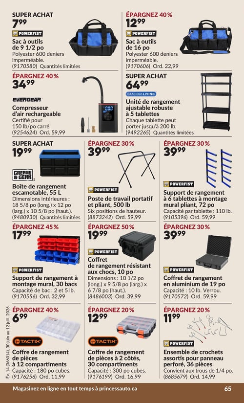 Circulaire Princess Auto - Page 70