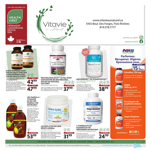 Circulaire Vitavie au Naturel - Page 1