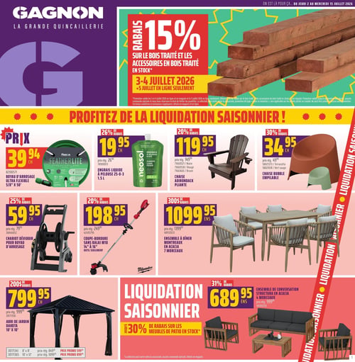 Circulaire GAGNON - La Grande Quincaillerie - Page 1