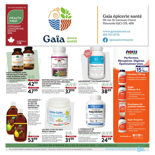 Circulaire Gaïa Épicerie Santé - Page 1