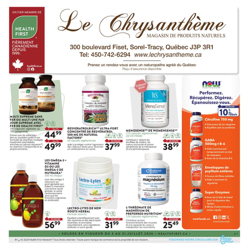 Circulaire Le Chrysanthème - Page 1