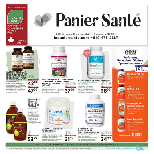 Circulaire Panier Santé - Page 1