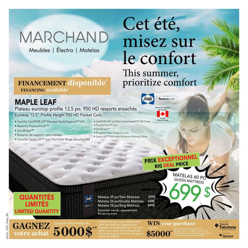 Circulaire Meubles Marchand - Matelas - Page 1
