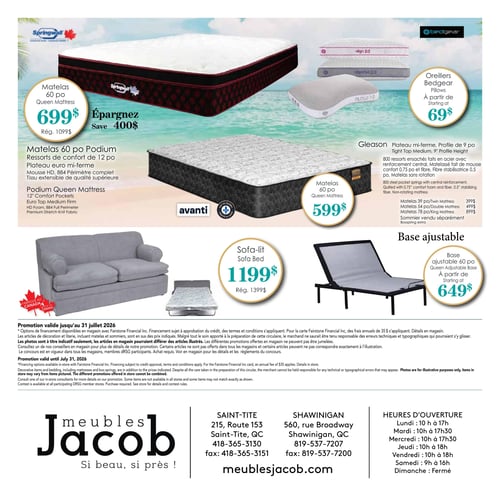 Circulaire ​Meubles Jacob - Cet Été misez sur le Confort - Page 4