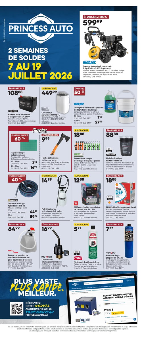Circulaire Princess Auto - Page 1