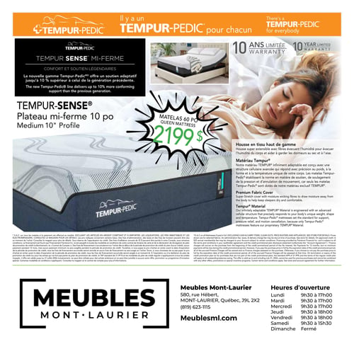 Circulaire Meubles Mont-Laurier - Matelas - Page 4