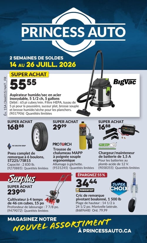 Circulaire Princess Auto - Page 1
