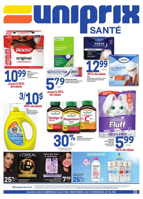 Circulaire Uniprix - Santé - Page 1