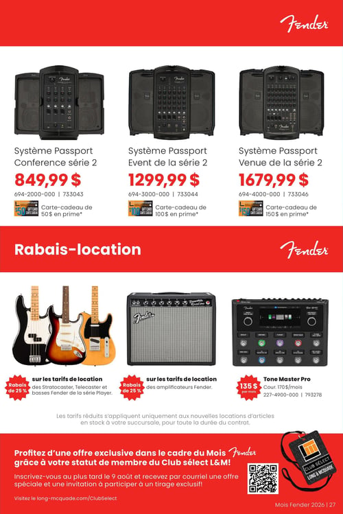 Circulaire Long & McQuade Instruments de Musique - Page 27