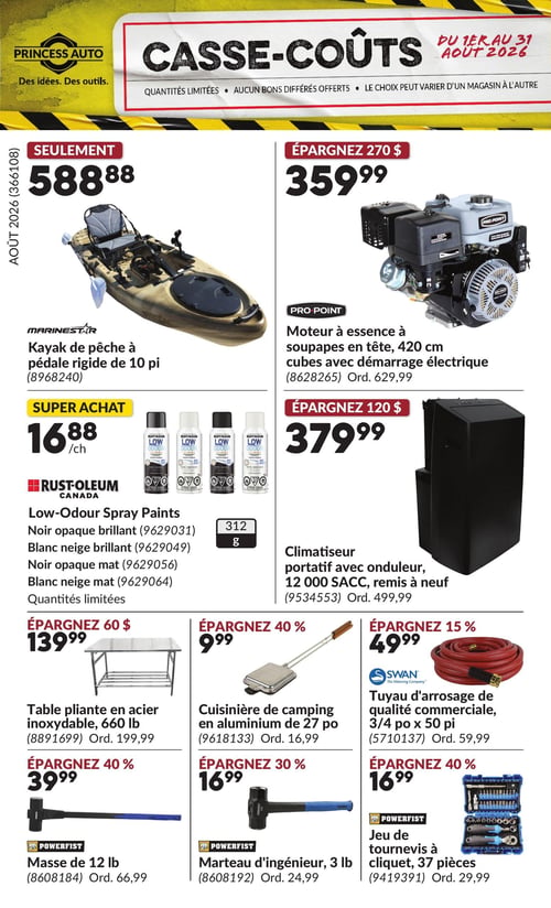 Circulaire Princess Auto - Page 1
