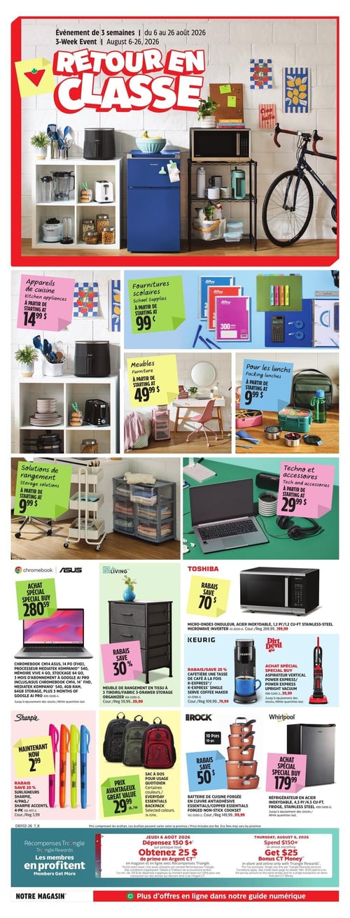 Circulaire Canadian Tire - Retour en Classe - Page 1