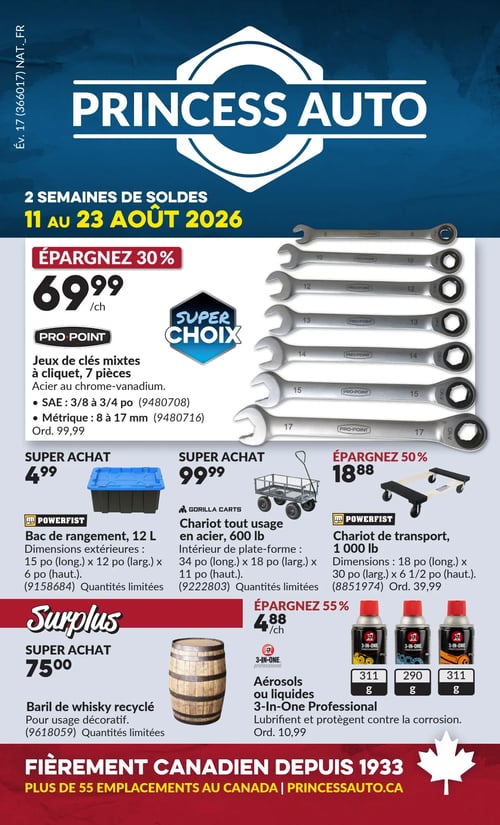 Circulaire Princess Auto - Page 1