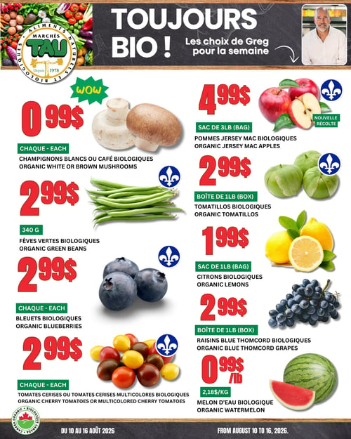 Circulaire TAU Marché d'alimentation Naturelle - Biologique - Page 1