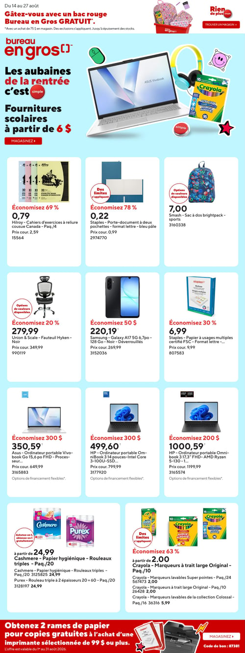Circulaire Bureau en Gros - Page 1