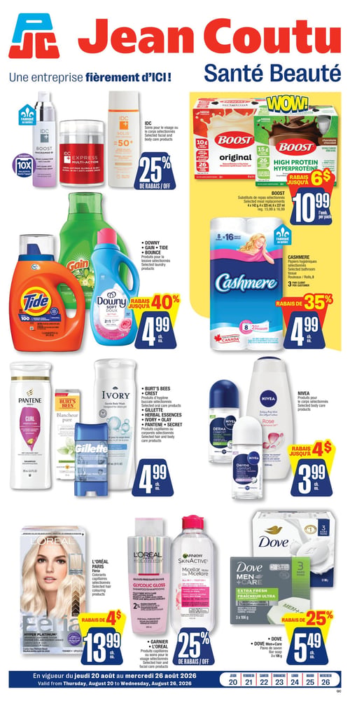Circulaire Jean Coutu - Santé Beauté - Page 1