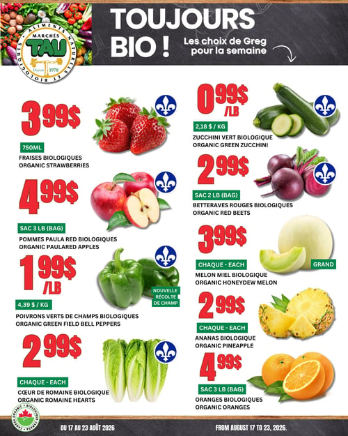 Circulaire TAU Marché d'alimentation Naturelle - Biologique - Page 1