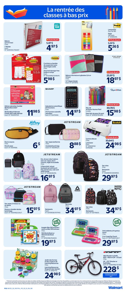 Circulaire Walmart - Rentrée Scolaire - Page 2