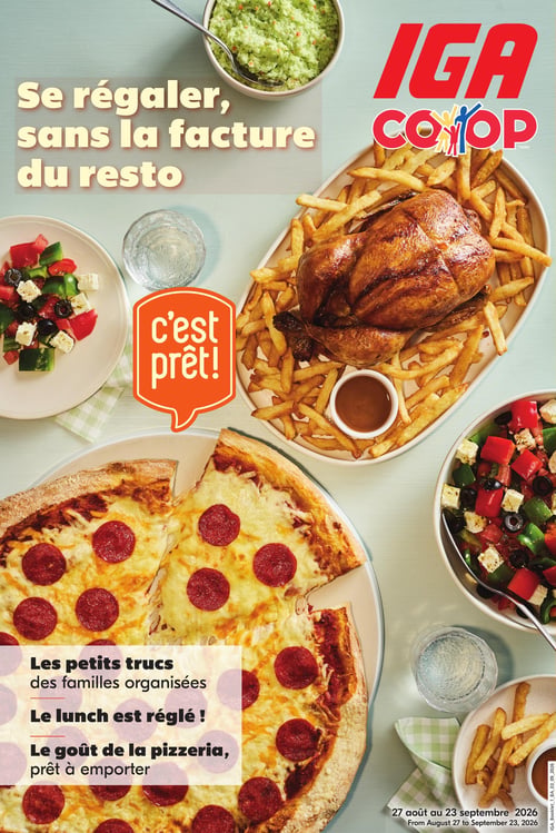 Circulaire IGA Coop Nouveau Brunswick - Se régaler, sans la facture du resto - Page 1
