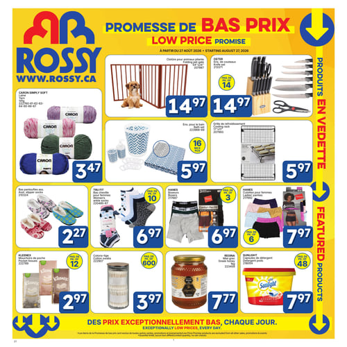 Circulaire Rossy - Promesse de bas prix - Page 1