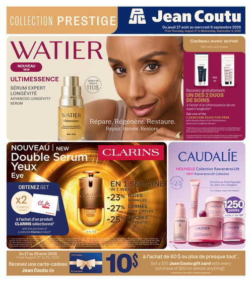 Circulaire Jean Coutu - Collection Prestige - Page 1