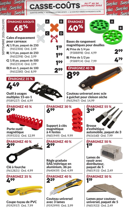 Circulaire Princess Auto - Casse-Coûts - Page 29