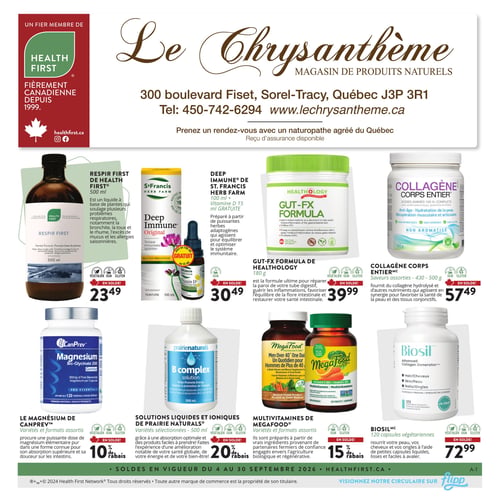 Circulaire Le Chrysanthème - Page 1
