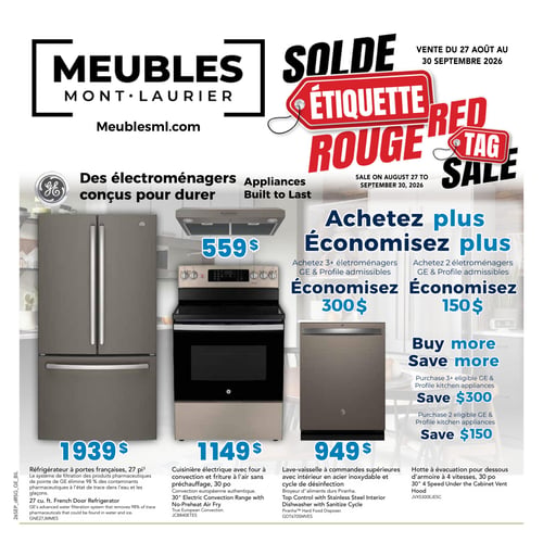 Circulaire Meubles Mont-Laurier - Solde étiquette rouge - Page 1