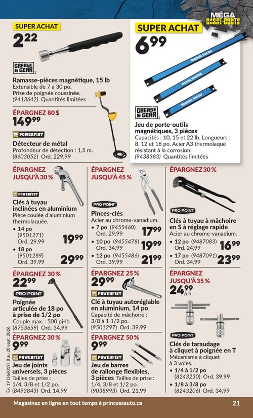 Circulaire Princess Auto - Méga Casse-coûts - Page 26