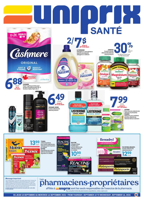 Circulaire Uniprix - Santé - Page 1