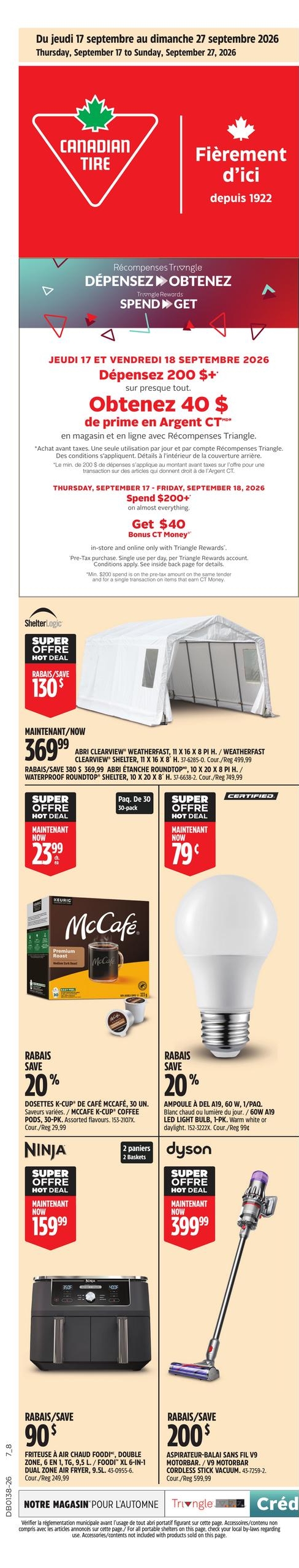 Circulaire Canadian Tire - Grand Solde Rouge de l'Automne - Page 2