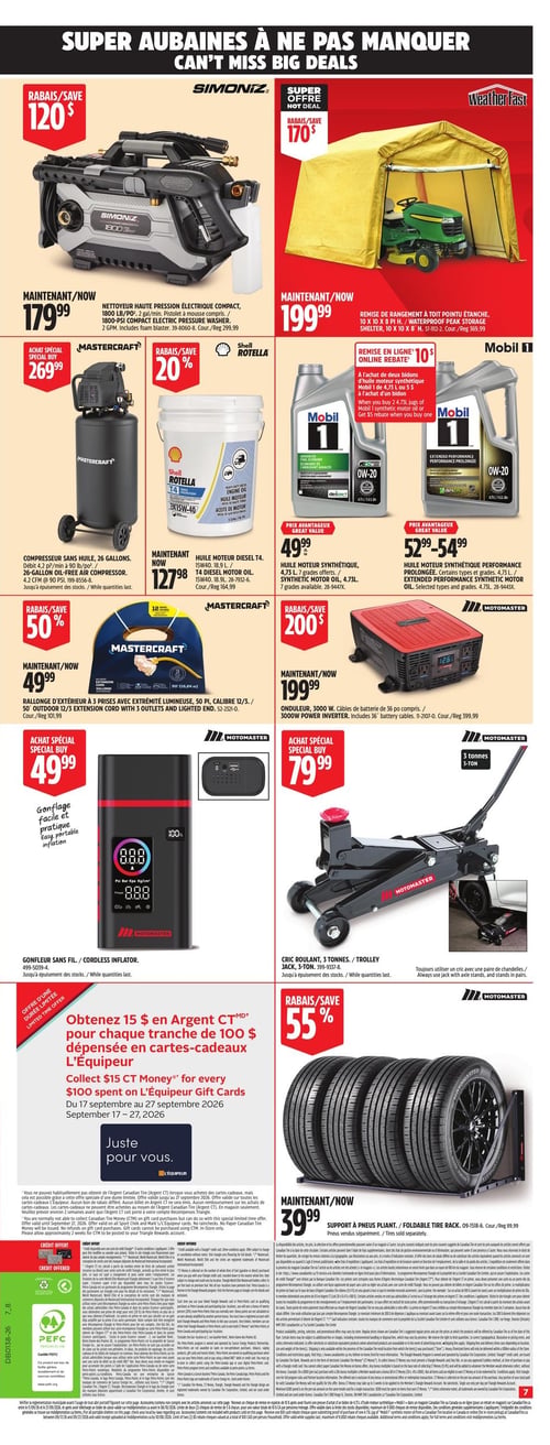 Circulaire Canadian Tire - Grand Solde Rouge de l'Automne - Page 9