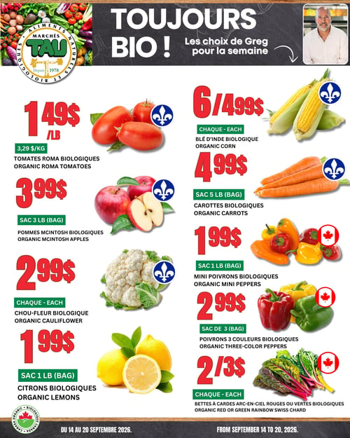 Circulaire TAU Marché d'alimentation Naturelle - Biologique - Page 1
