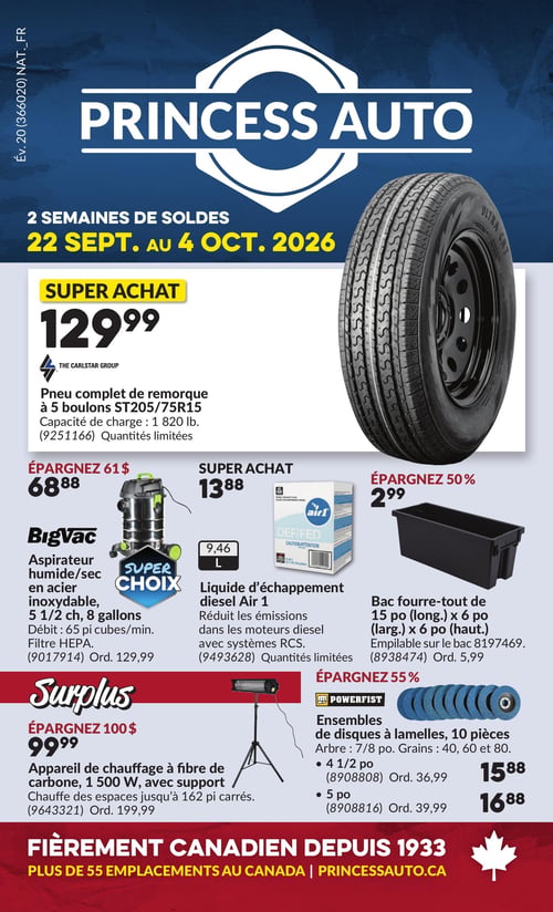 Circulaire Princess Auto - Page 1