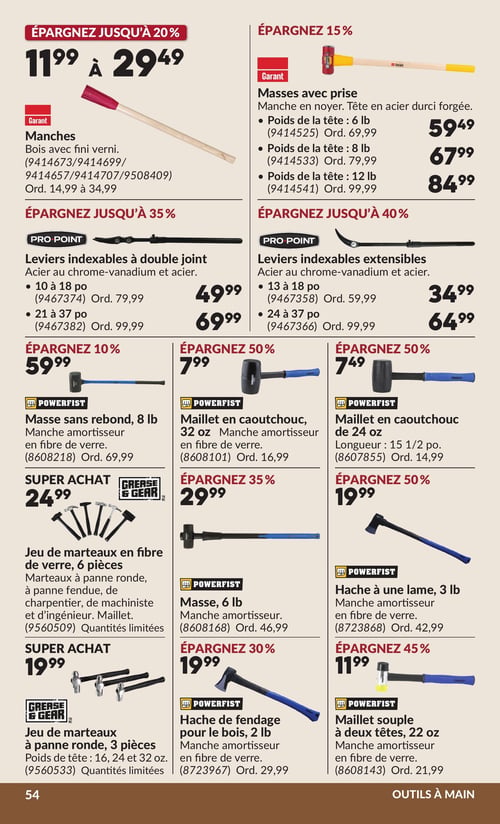 Circulaire Princess Auto - Page 62