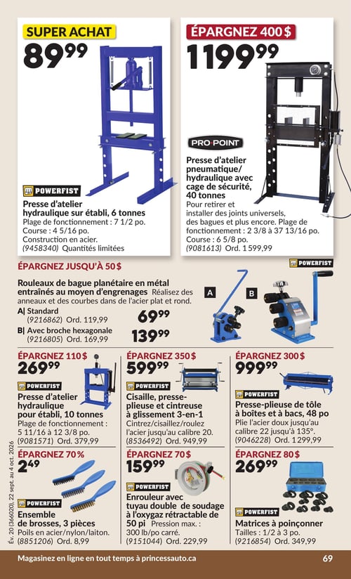 Circulaire Princess Auto - Page 77